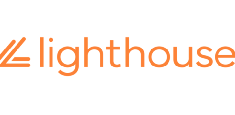 Lighthouse logo in orange