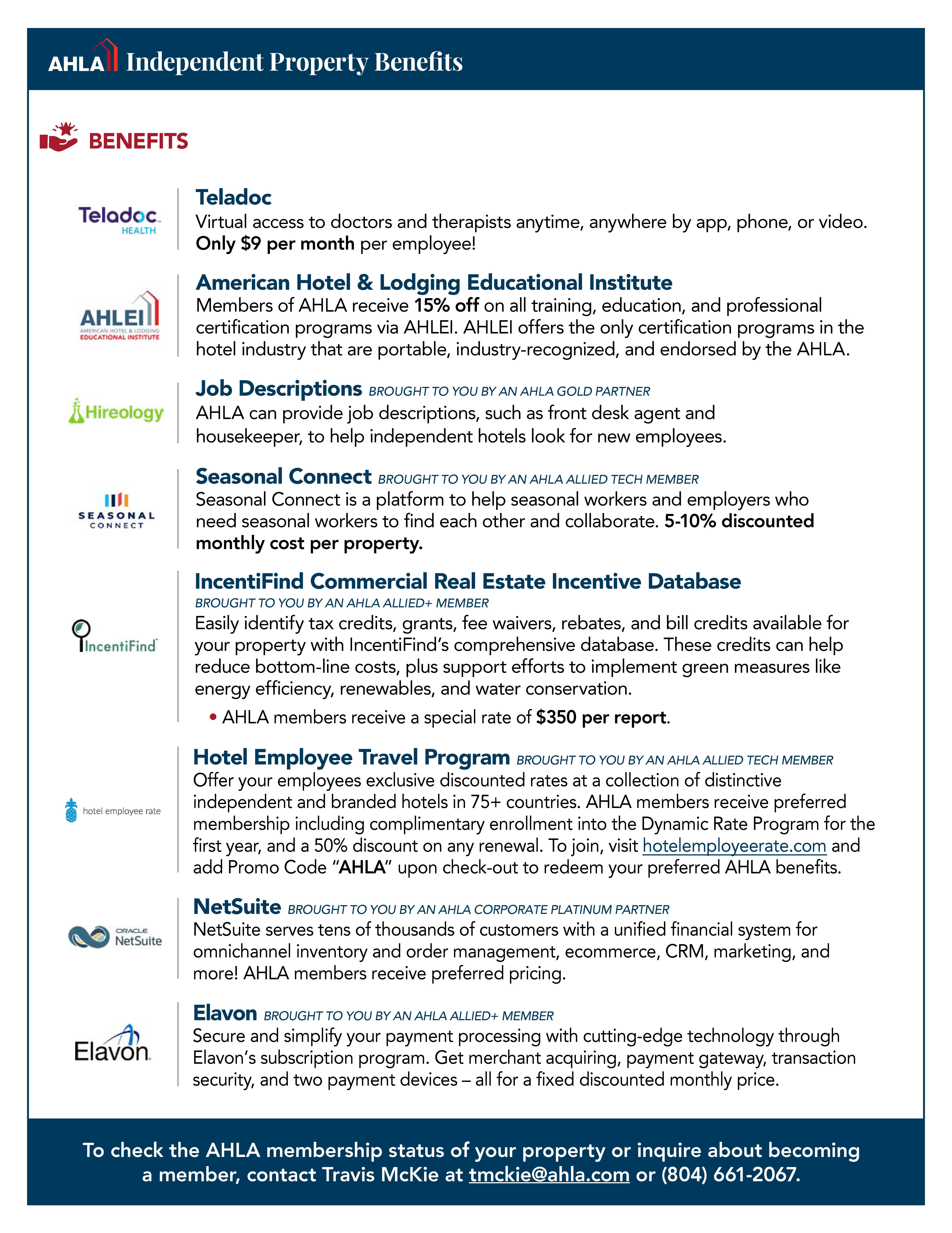 Page two of independent property benefits two-pager