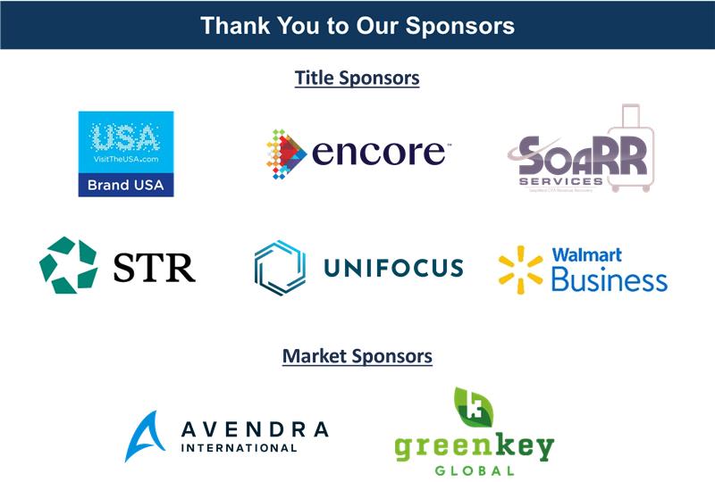 Words "Thank you to our sponsors" with a collage of logos