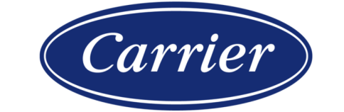 Carrier's blue and white oval logo