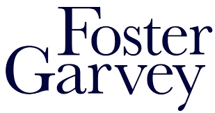The words "Foster Garvey" in a navy blue color