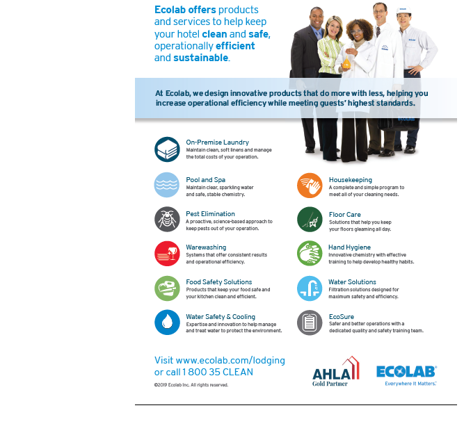 Ecolab hospitality categories