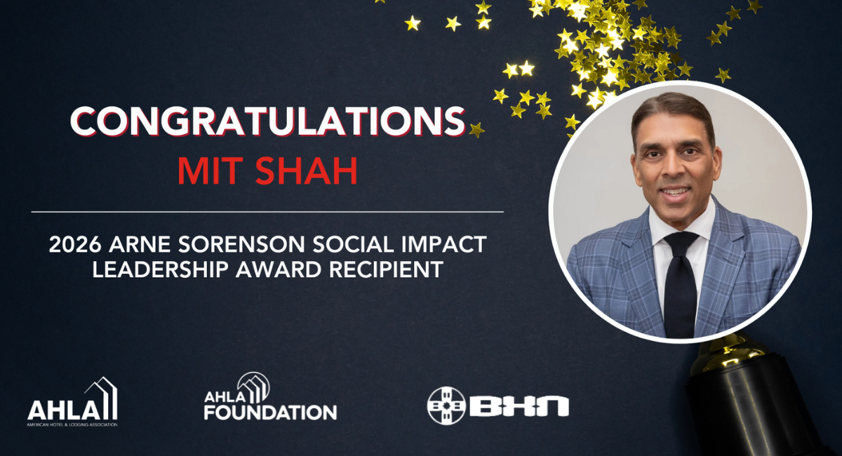 Mit Shah in a graphic congratulating him on being the 2026 Arne Sorenson Social Impact Leadership Award Recipient