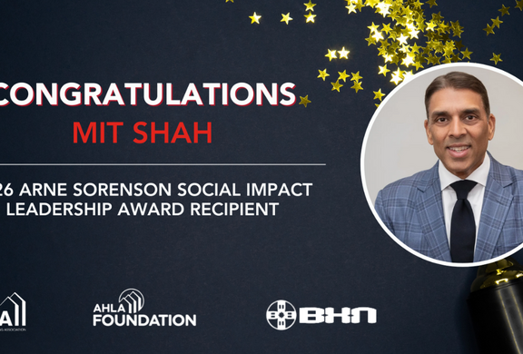 Mit Shah in a graphic congratulating him on being the 2026 Arne Sorenson Social Impact Leadership Award Recipient