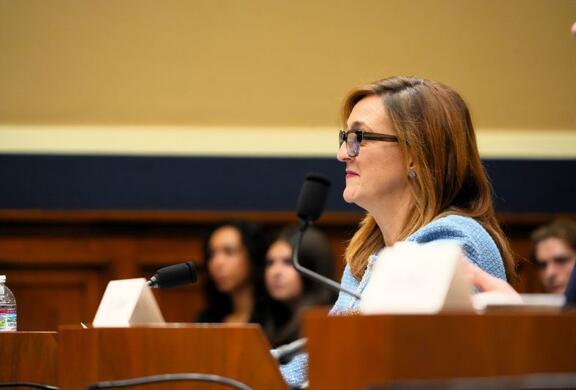 Rosanna testifying on Capitol Hill