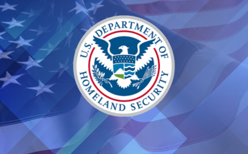 homeland security seal with flag
