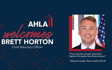 AHLA welcomes Brett Horton - Chief Advocacy Officer